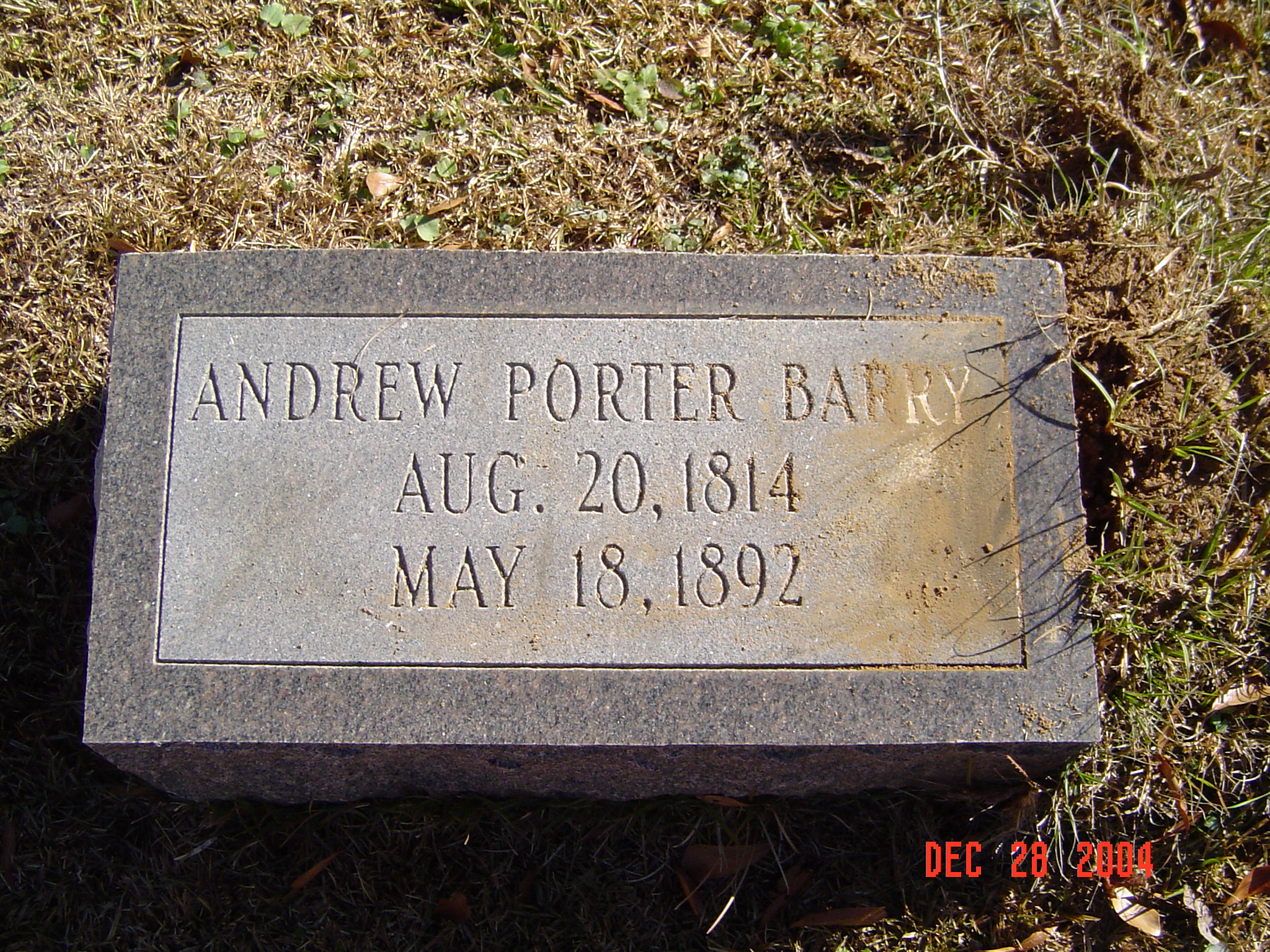 Andrew Porter Barry 1814 - 1892