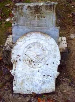 Mary E. Hoge Marsh Hussey tombstone