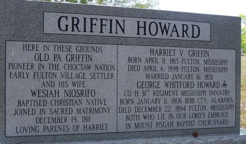 Griffin-Howard headstone