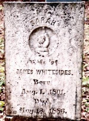 Sarah Whitesides tombstone
