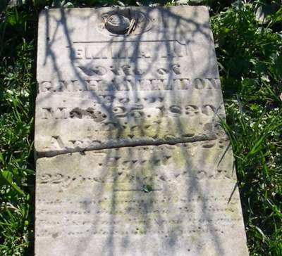 Closeup of Emma Hamilton marker