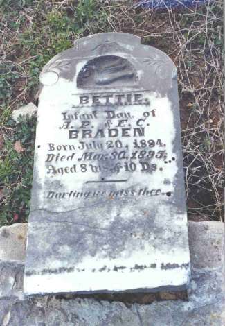 Bettie Braden tombstone