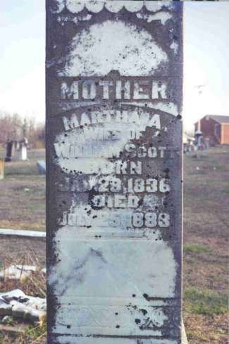 Martha A. Scott tombstone