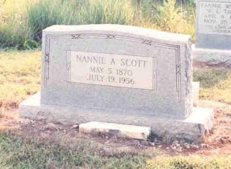 Nannie A. Scott tombstone