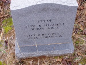 son of Jesse & Elizabeth Dodson Jones