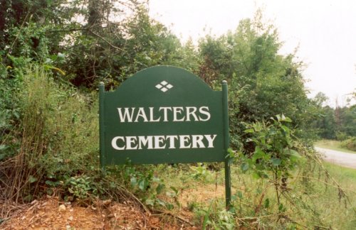 photo of Walters Cemetery sign
