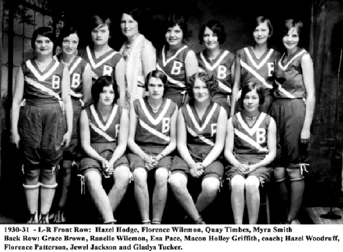 Burton girls team 1929-30