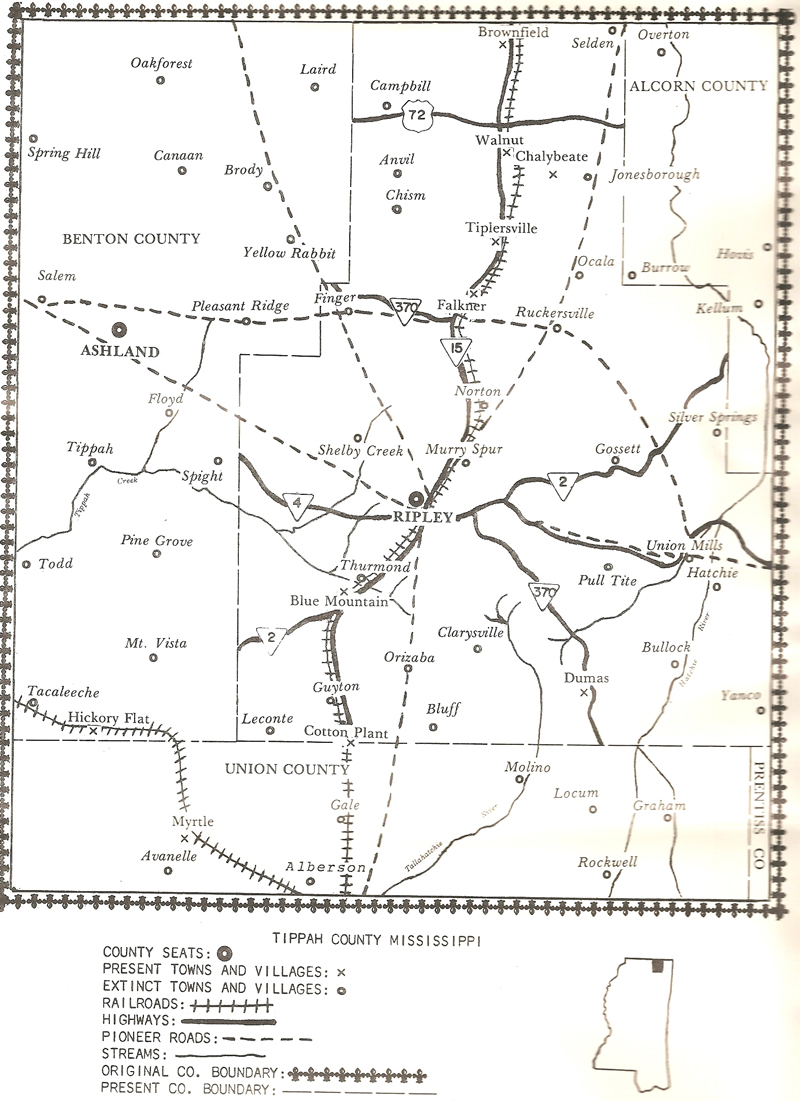 Tippah County Map