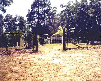 Gate into Old Antioch Cemetery, North Calhoun Co. MSGenweb