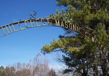 Hillcrest Masonic Cemetery sign