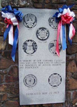 Front of Veterans Memorial