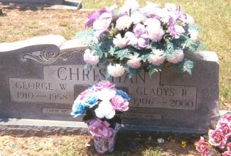 George W. & Gladys R. Christian marker