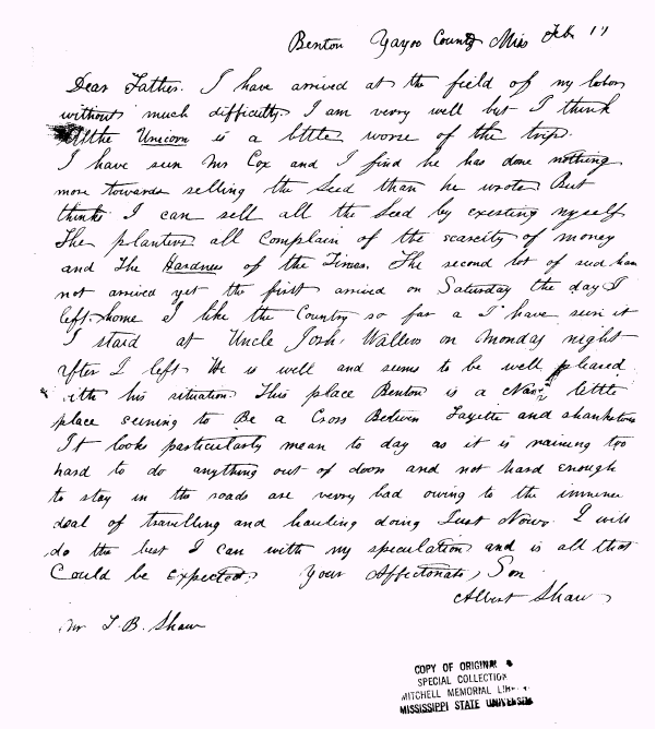 Shaw letter